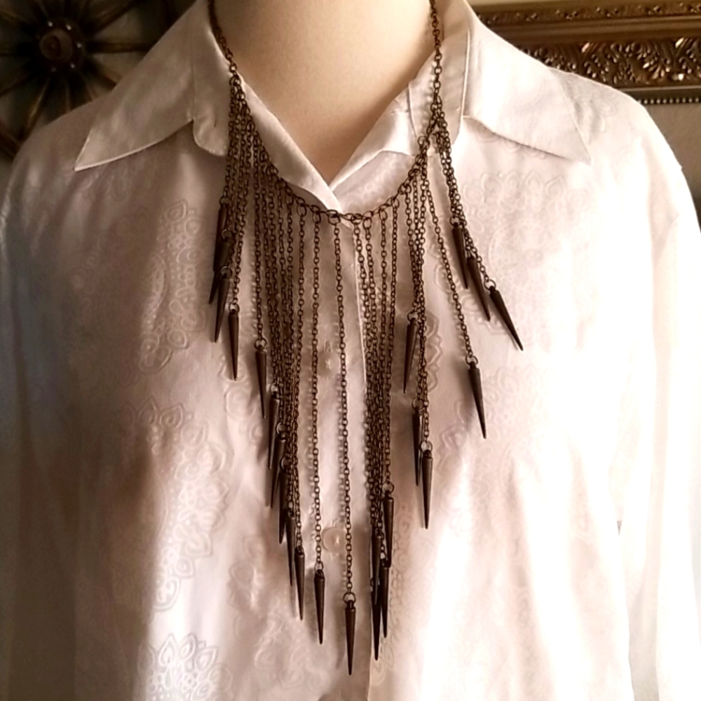 Bronze rockstar necklace